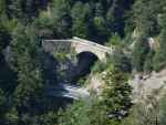 Le pont du diable vu depuis le bisse de Savièse