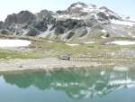 Premier lac durant la montée sous le Basset de Lona, sans avoir loupé le micro lac au-dessus de l'alpage de Torrent