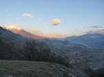 Vues en amont de la Vallée du Rhône depuis les ruines.