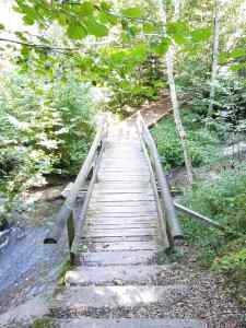 Passerelle avec vue sur le Flonc